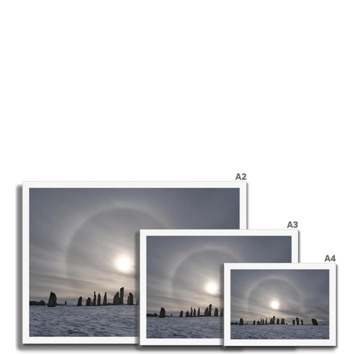 Sun Halo over the Callanish Stones  Framed Print