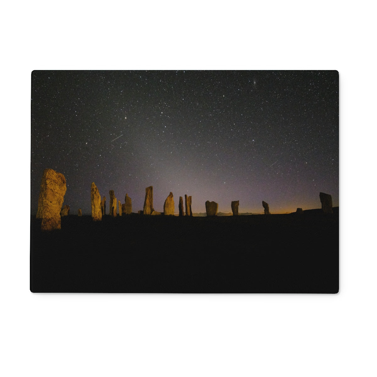 Callanish and Zodiacal light Glass Chopping Board