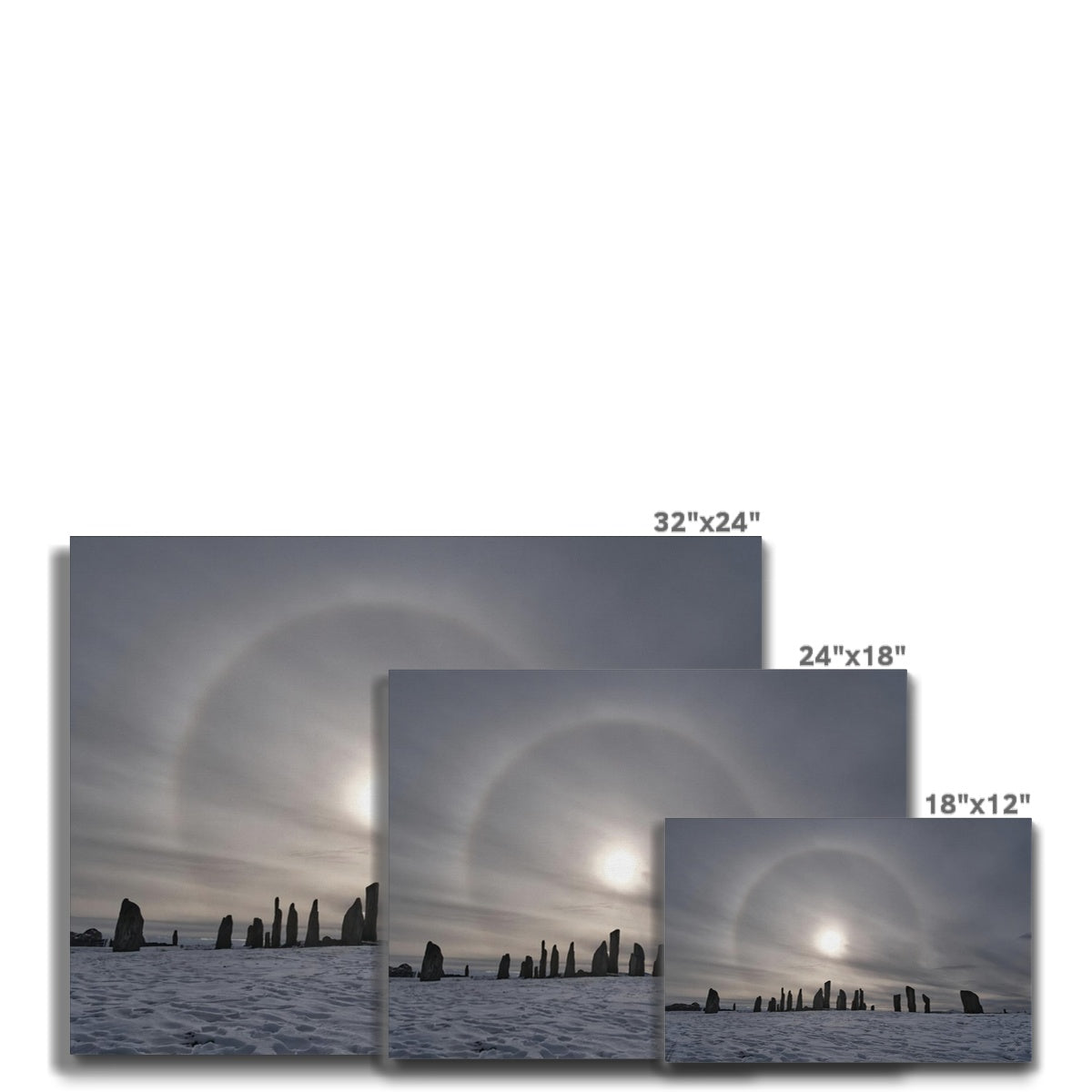 Sun Halo over the Callanish Stones  Canvas