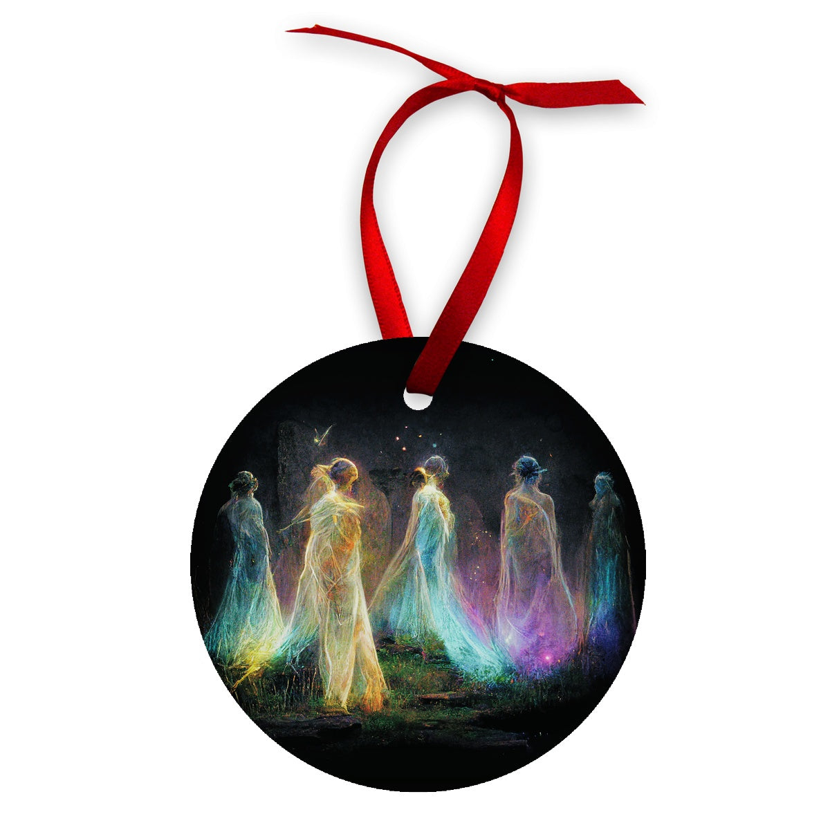 Standing Stones fairies Wood Ornament