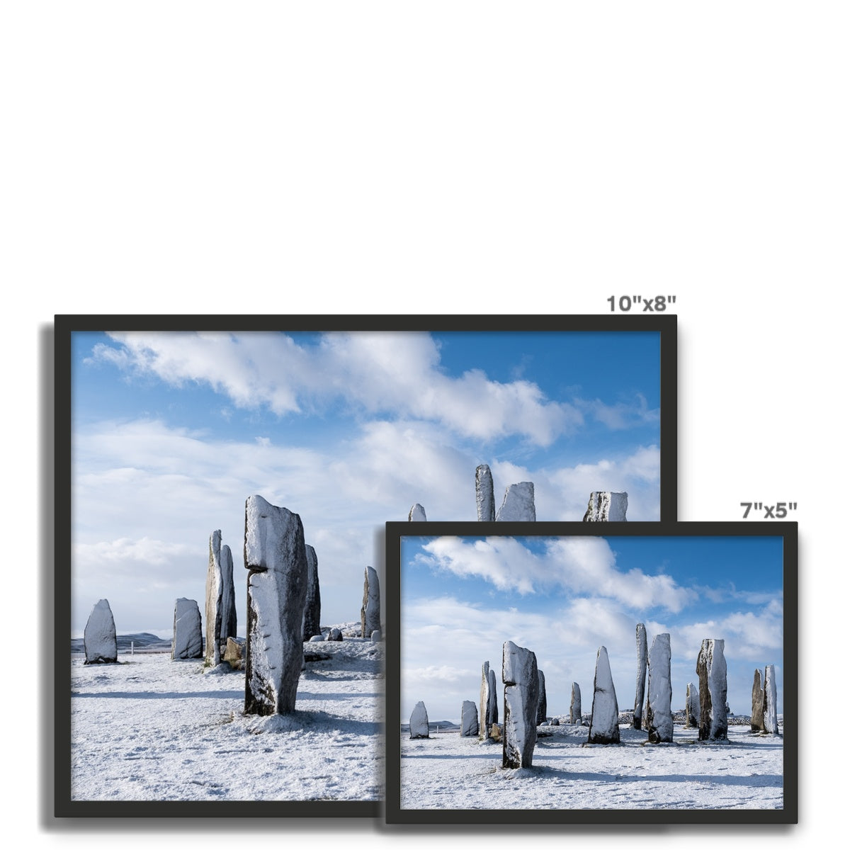 Snowy Callanish Framed Photo Tile