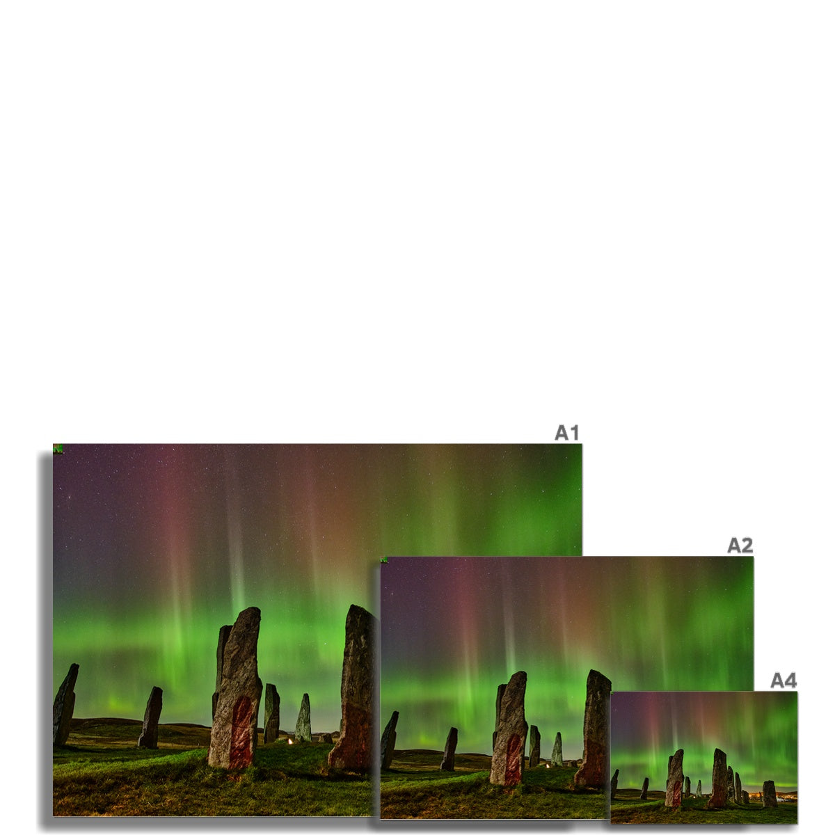 Callanish February '23 Active Aurora Fine Art Print
