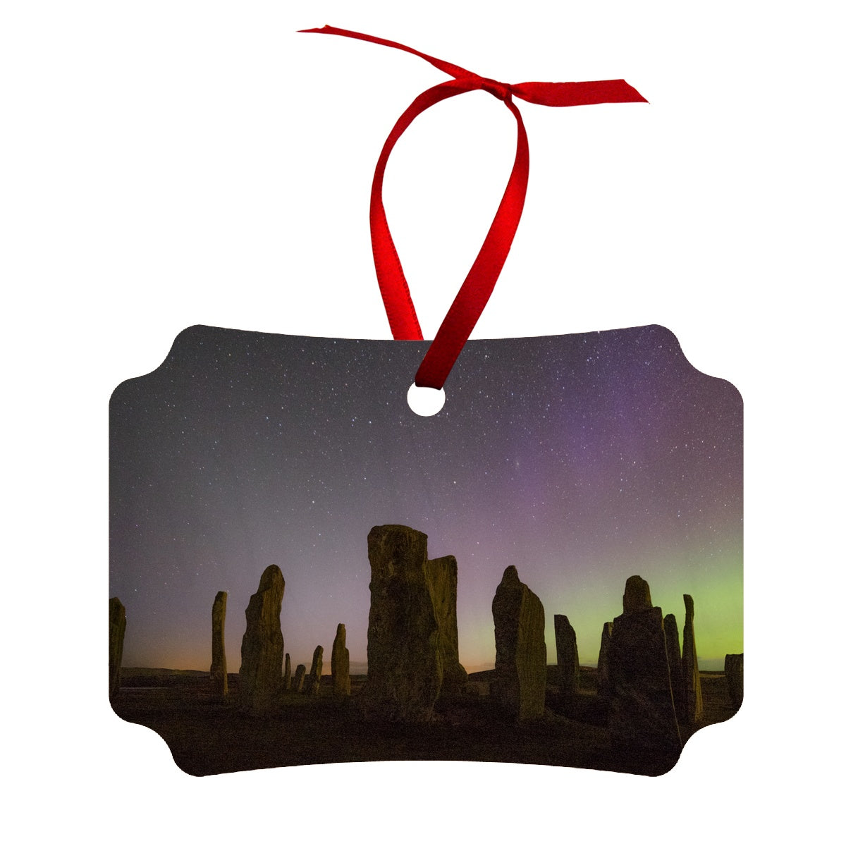 Callanish, Zodiacal light and Aurora Wood Ornament