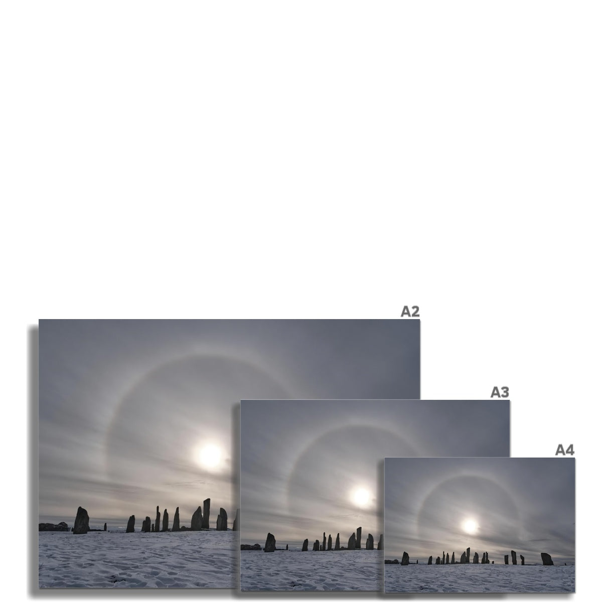 Sun Halo over the Callanish Stones  Photo Art Print