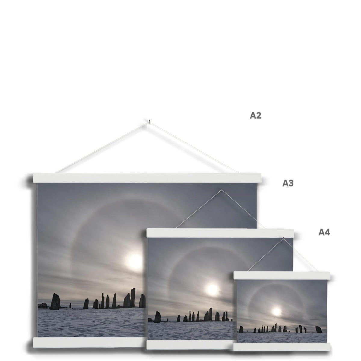 Sun Halo over the Callanish Stones  Fine Art Print with Hanger