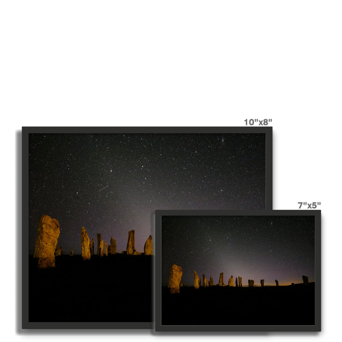 Callanish and Zodiacal light Framed Photo Tile
