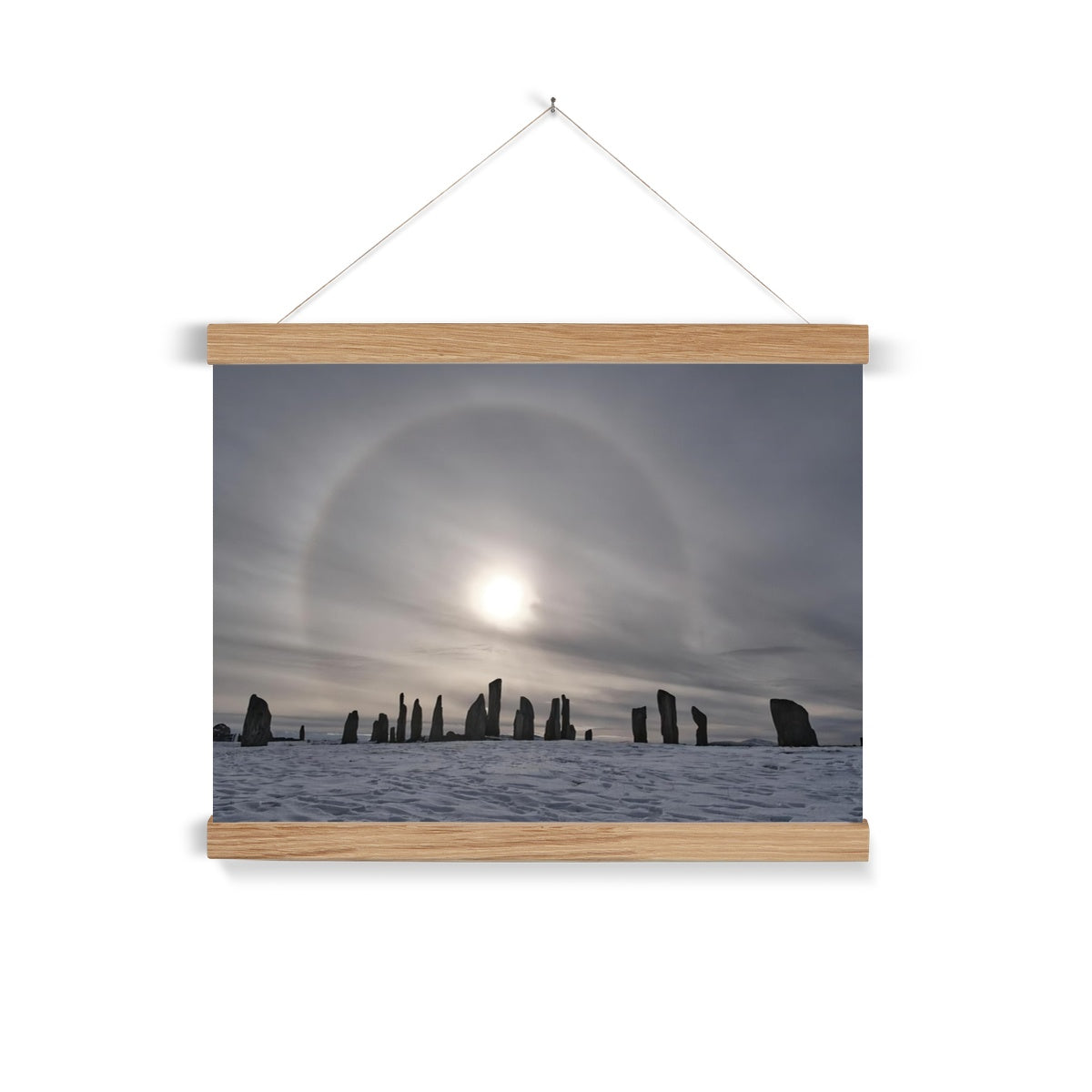 Sun Halo over the Callanish Stones  Fine Art Print with Hanger