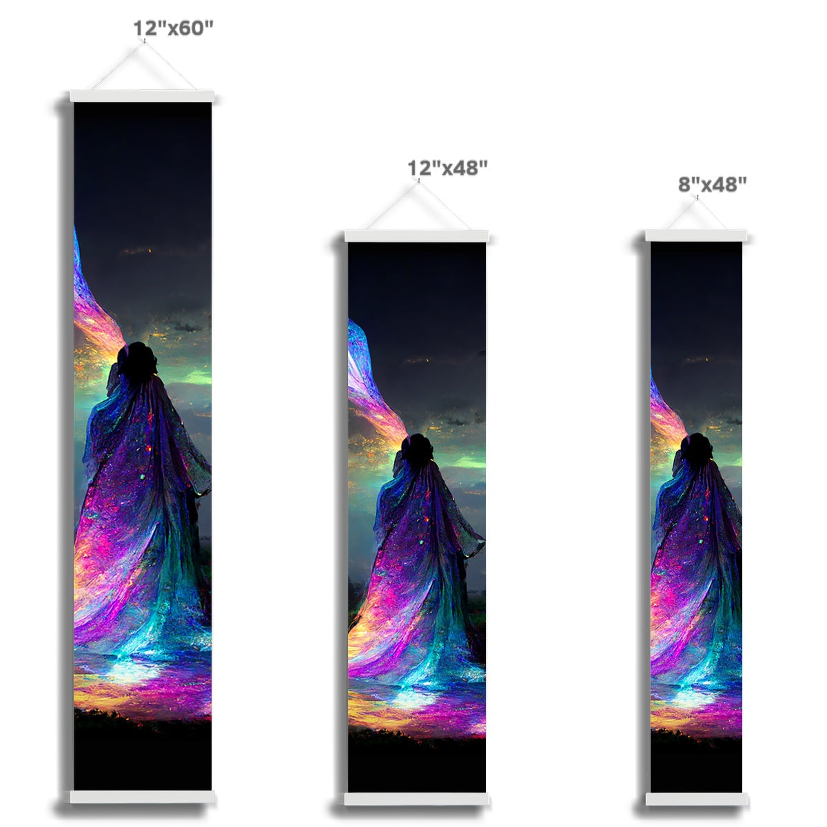 Iridescent energy fairy amongst ancient standing stones 1 Wall Height Chart