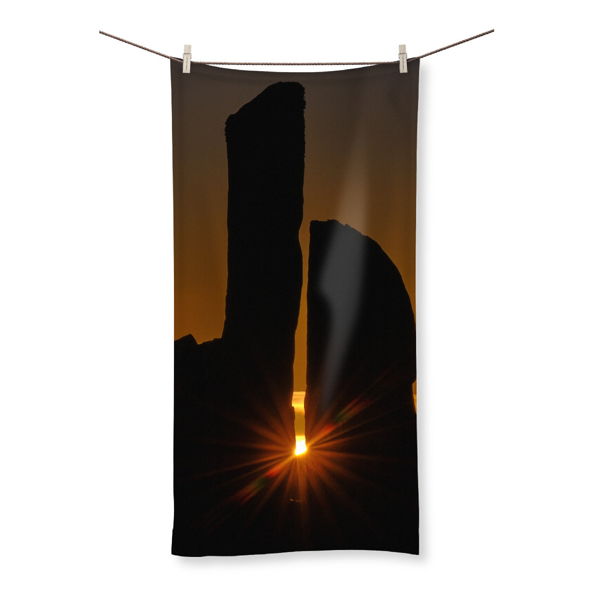 Callanish Christmas day sunset Towel