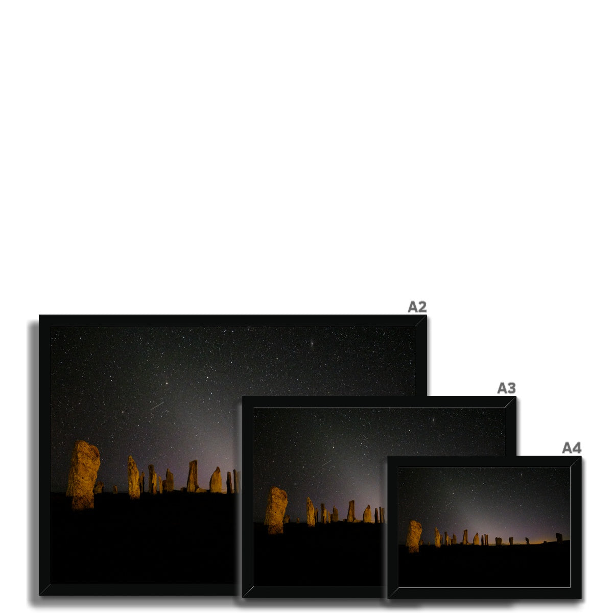 Callanish and Zodiacal light Framed Print