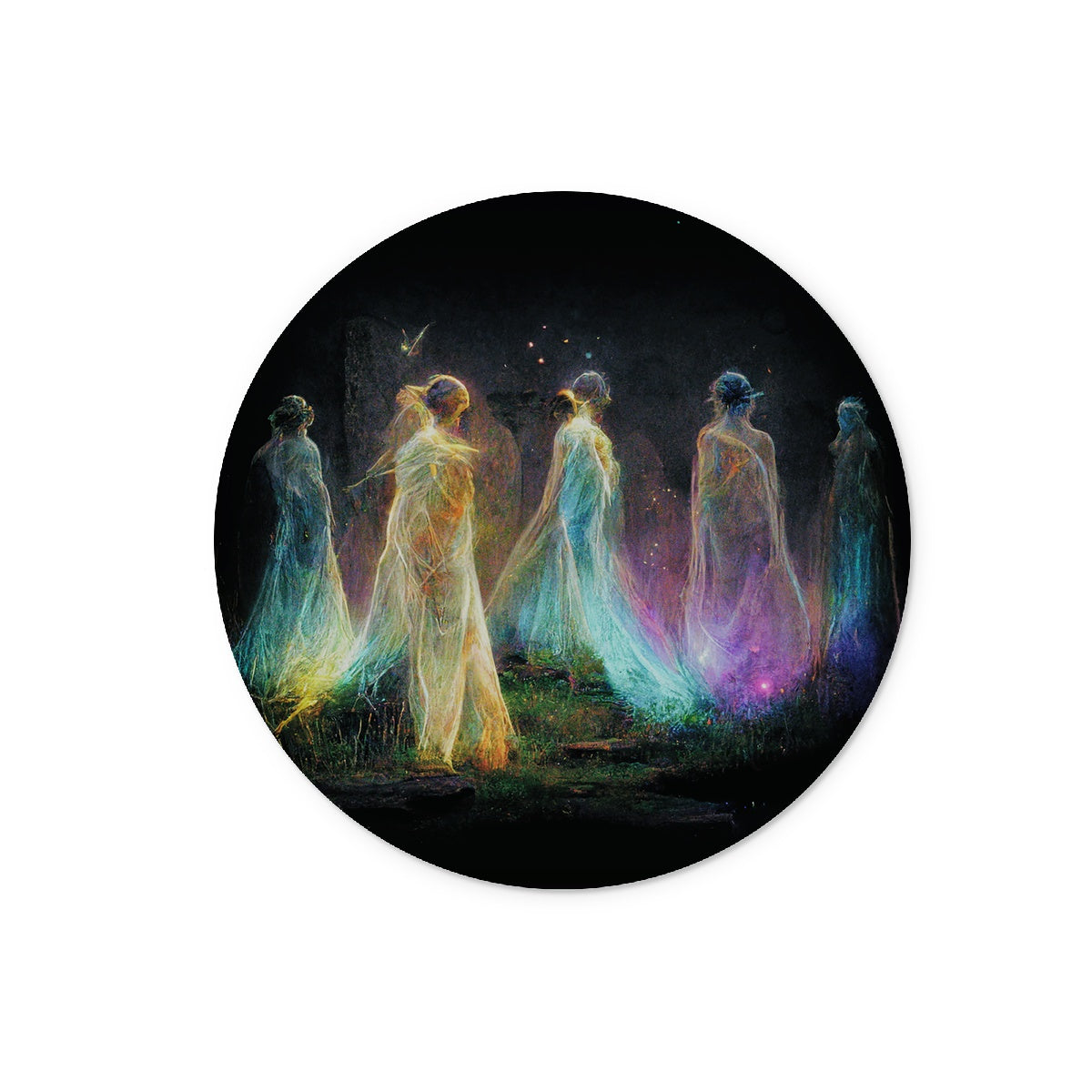 Standing Stones fairies Glass Chopping Board