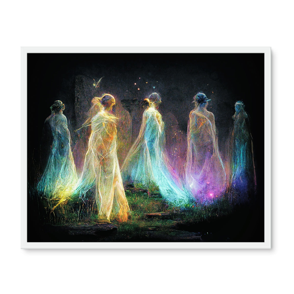 Standing Stones fairies Framed Photo Tile