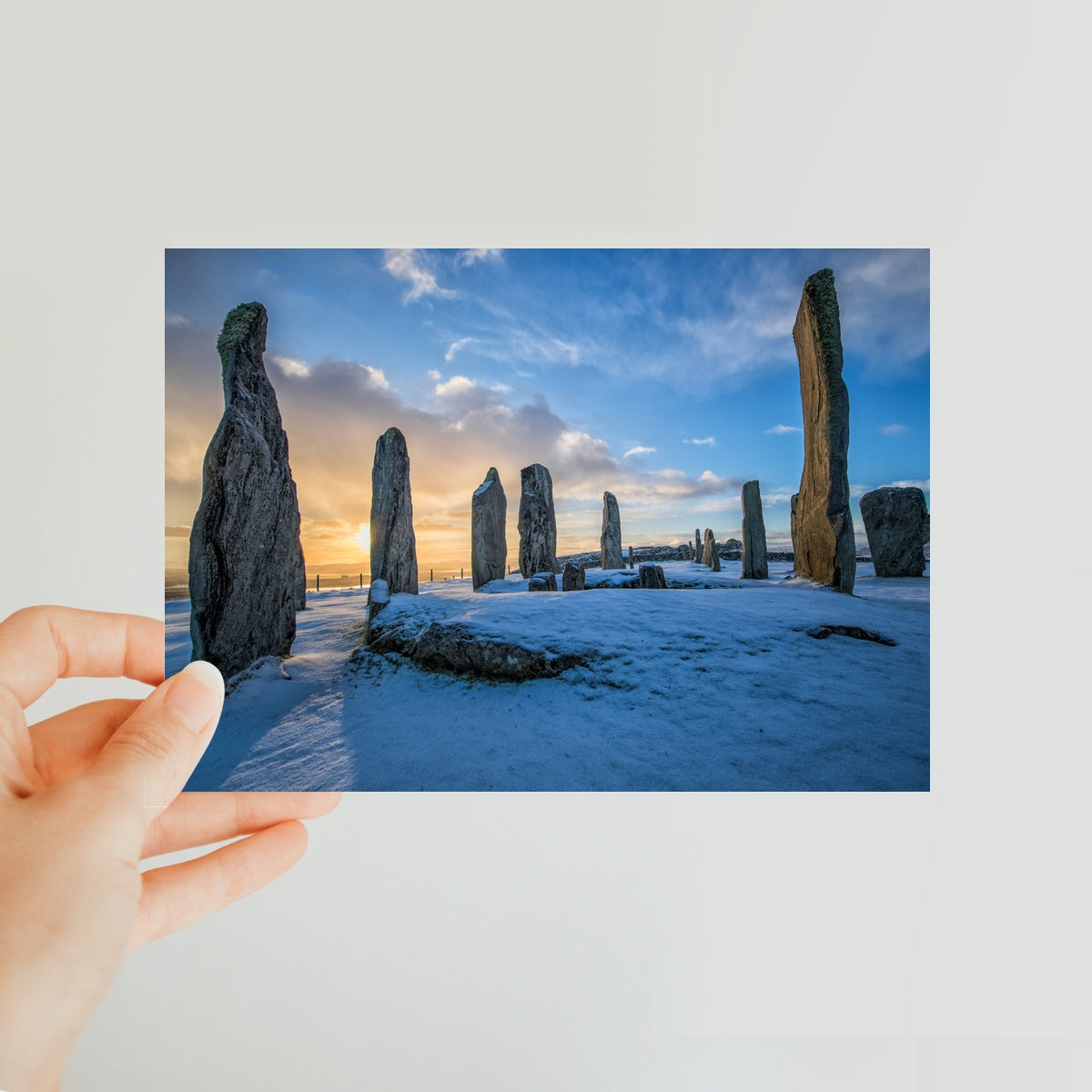 Callanish Snowy Sunrise Classic Postcard