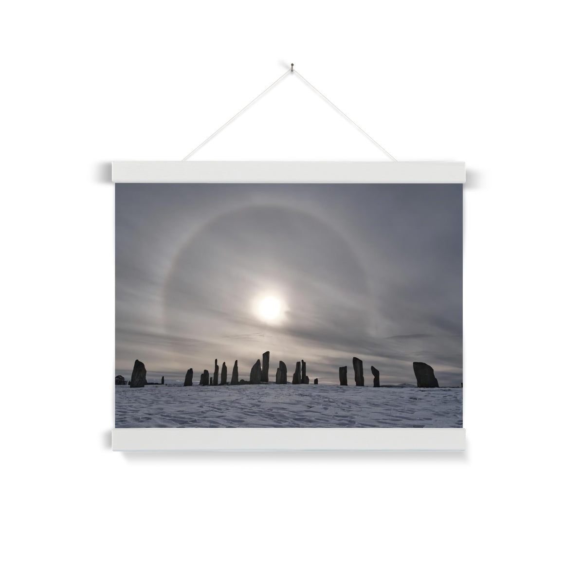 Sun Halo over the Callanish Stones  Fine Art Print with Hanger