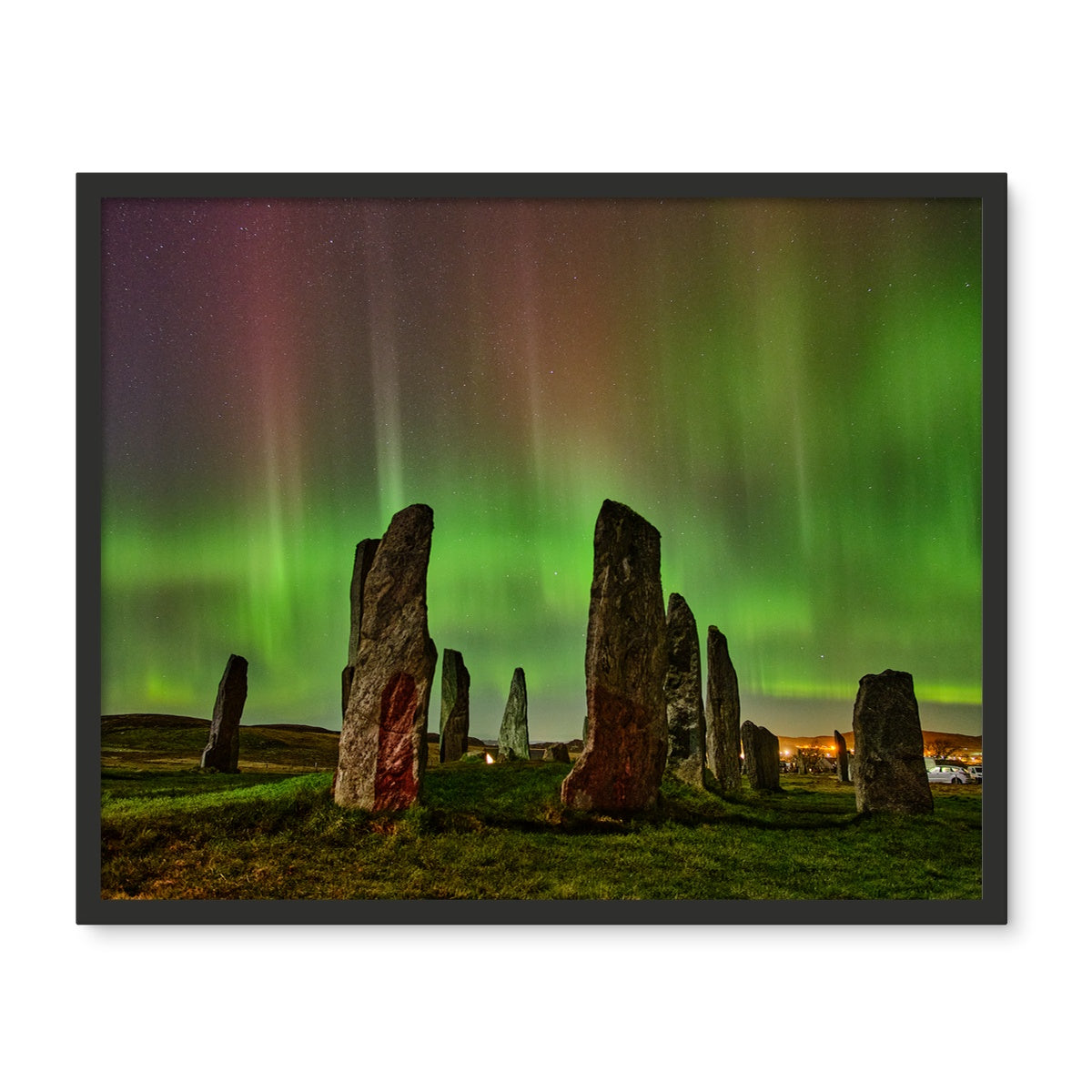 Callanish February '23 Active Aurora Framed Photo Tile