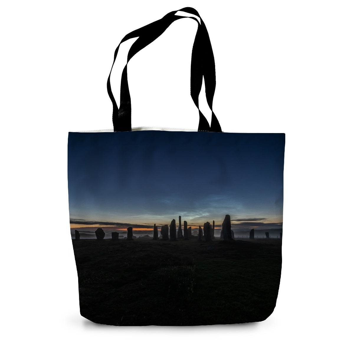 Callanish Stones and Noctilucent Clouds Canvas Tote Bag