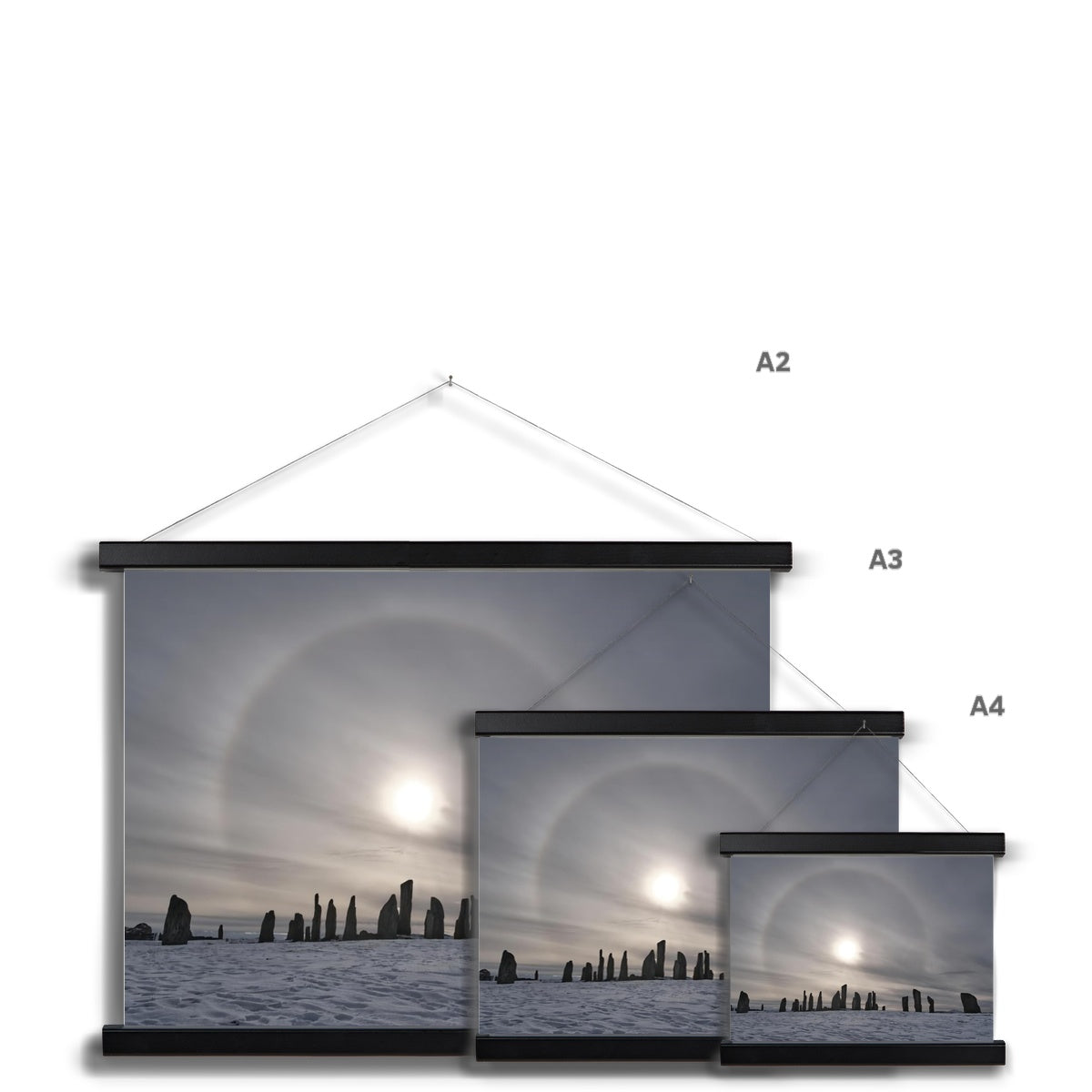 Sun Halo over the Callanish Stones  Fine Art Print with Hanger