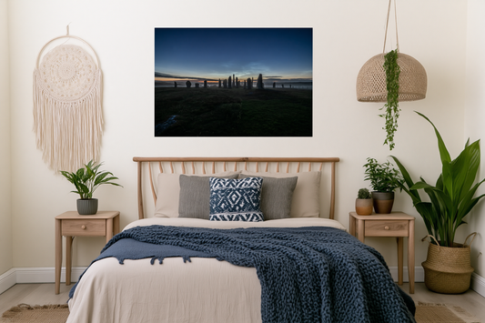 Callanish Standing Stones and Noctilucent Clouds Fine Art Print