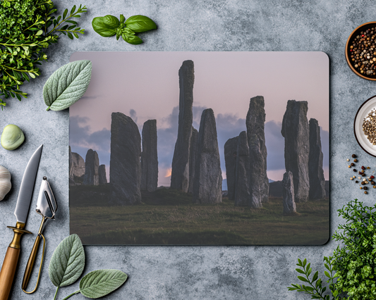 Callanish and the Southern Lunar Standstill - Glass Chopping board