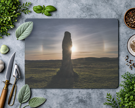 Callanish stone, Sun halo and Sundogs - Glass chopping board