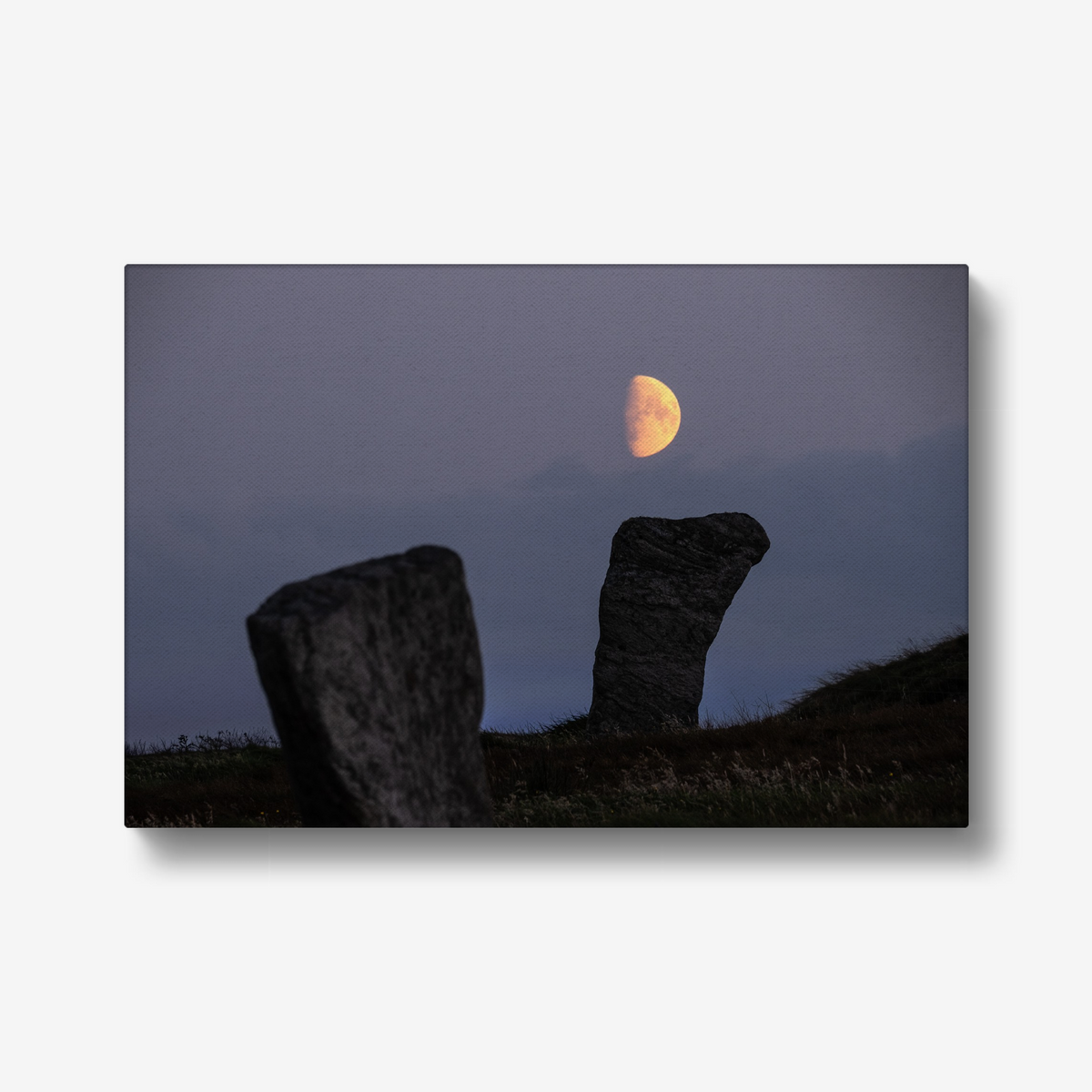 Callanish Standing Stones and the low Southern moon - Canvas print