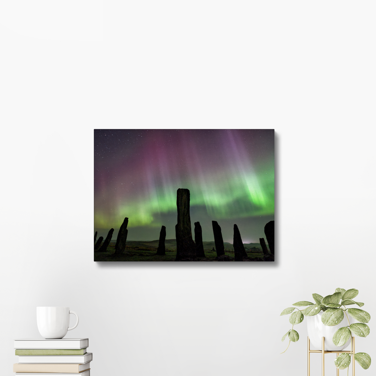 Callanish Standing Stones and Aurora Canvas Print