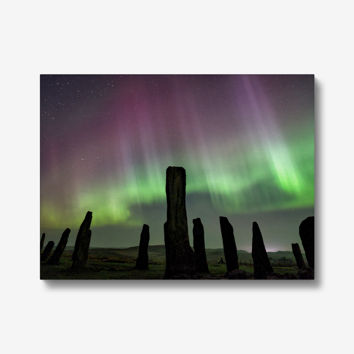 Callanish Standing Stones and Aurora Canvas Print