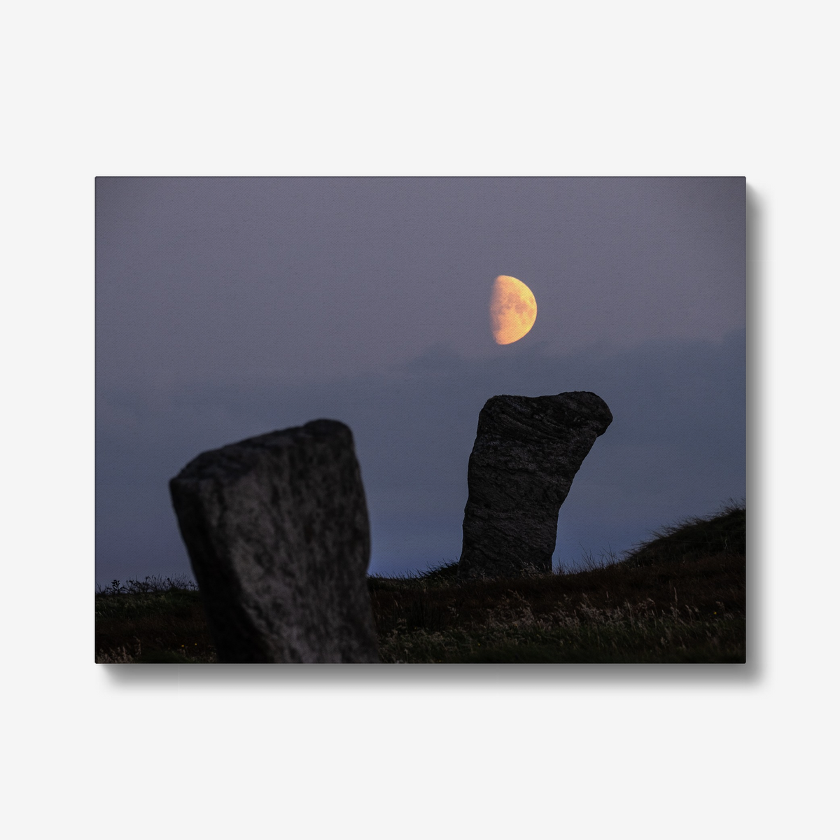 Callanish Standing Stones and the low Southern moon - Canvas print