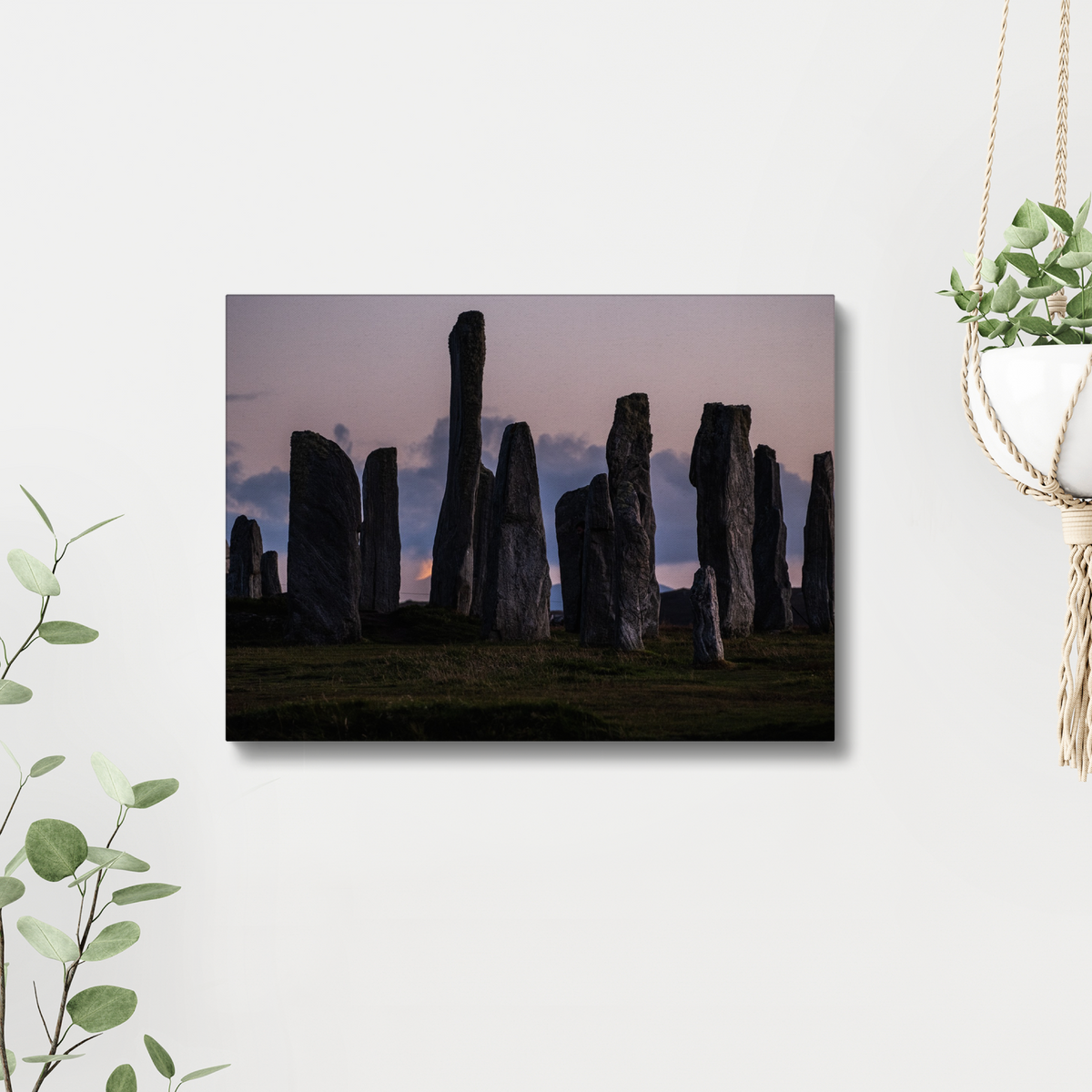 Callanish and the Southern Lunar Standstill moon - Canvas print