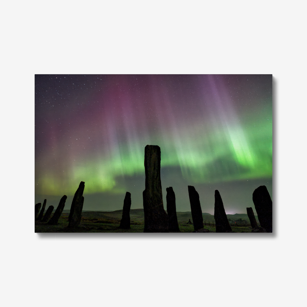 Callanish Standing Stones and Aurora Canvas Print