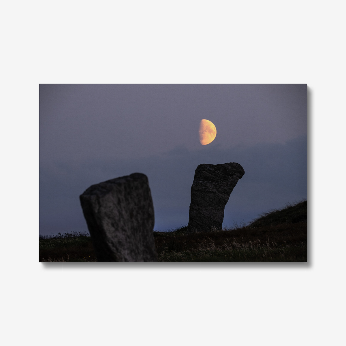 Callanish Standing Stones and the low Southern moon - Canvas print