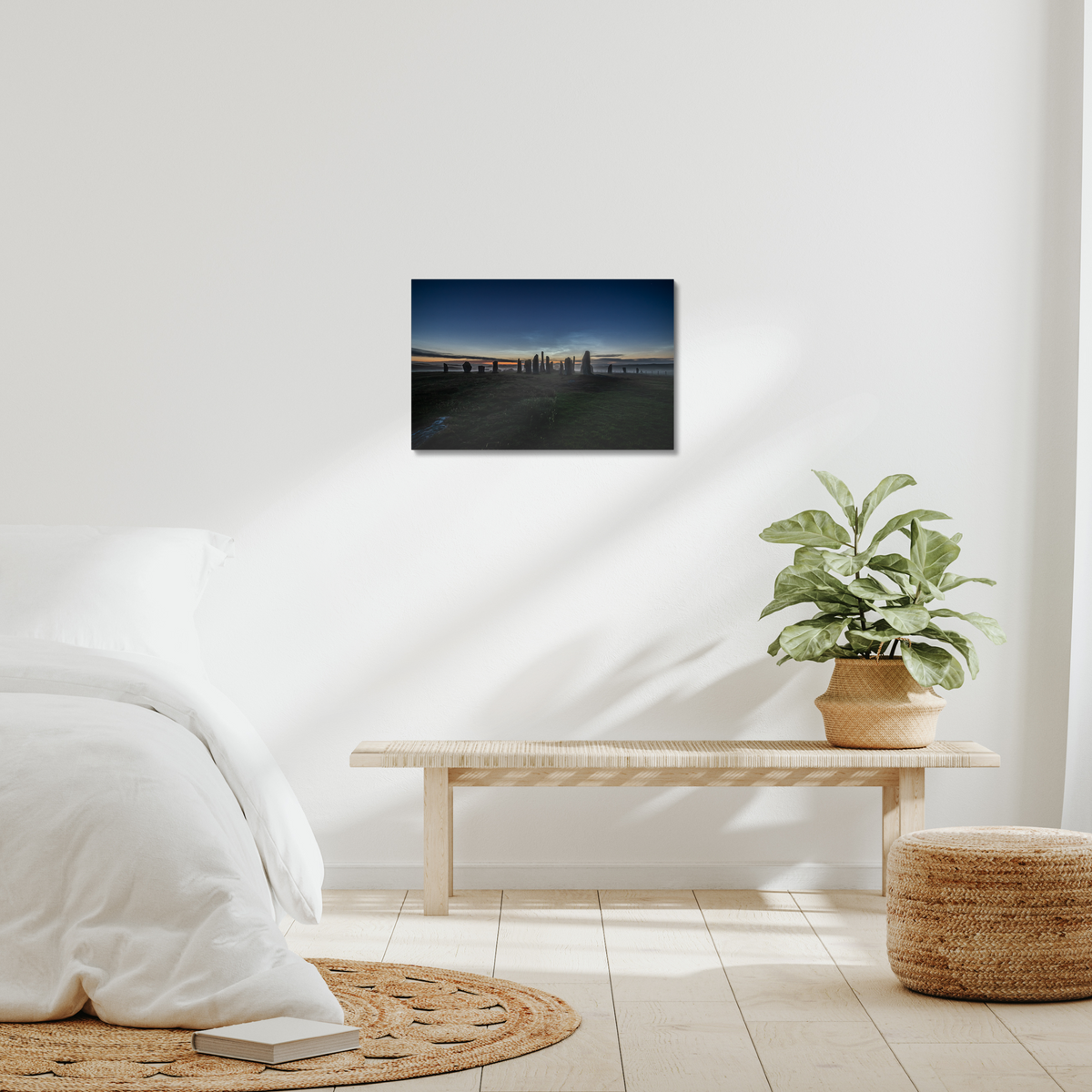 Callanish Standing Stones and Noctilucent Clouds Canvas Print