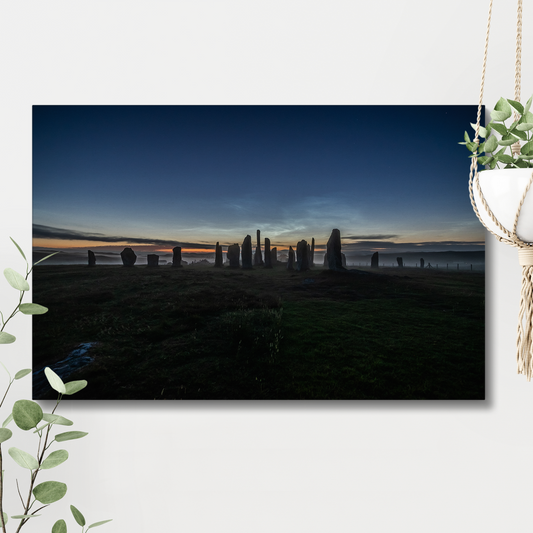 Callanish Standing Stones and Noctilucent Clouds Fine Art Print