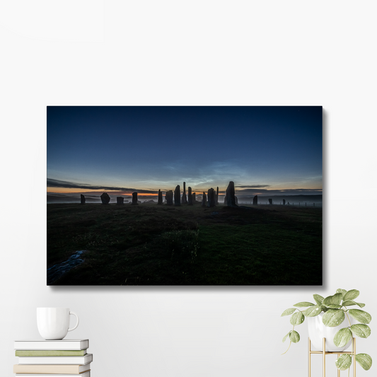 Callanish Standing Stones and Noctilucent Clouds Canvas Print