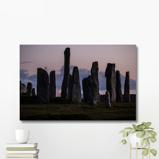 Callanish and the Southern Lunar Standstill moon - Canvas print