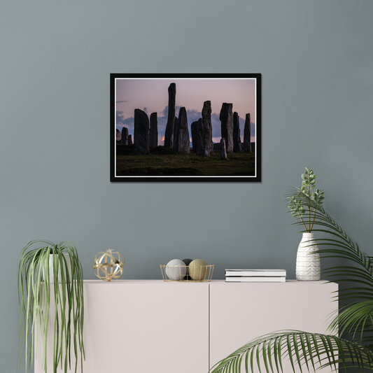 Callanish and the Southern Lunar Standstill moon - Framed print