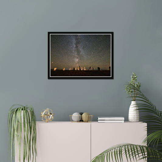 Callanish Standing Stones and the Milky Way Framed Print