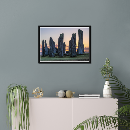 Callanish Standing Stones sunrise Framed Print