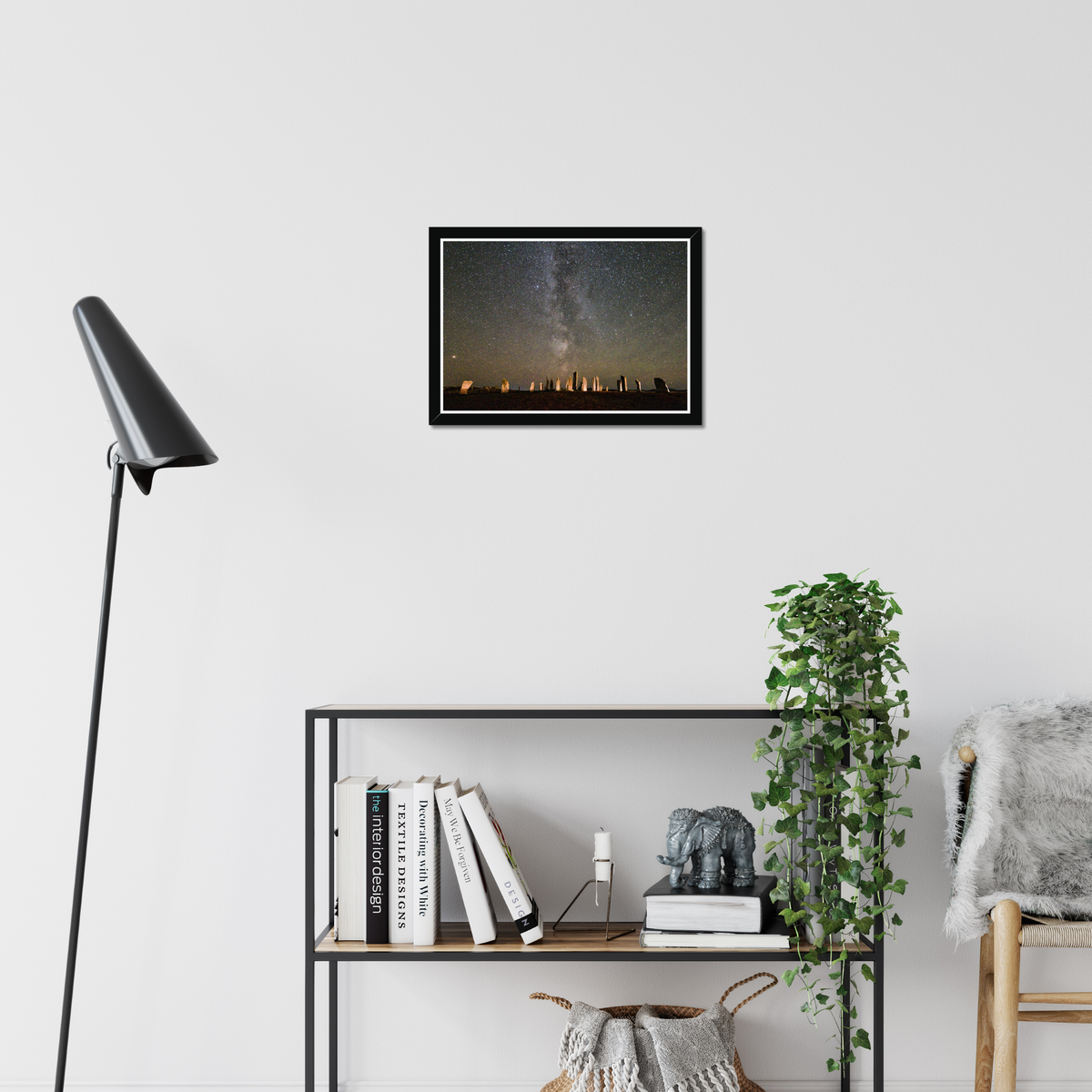 Callanish Standing Stones and the Milky Way Framed Print