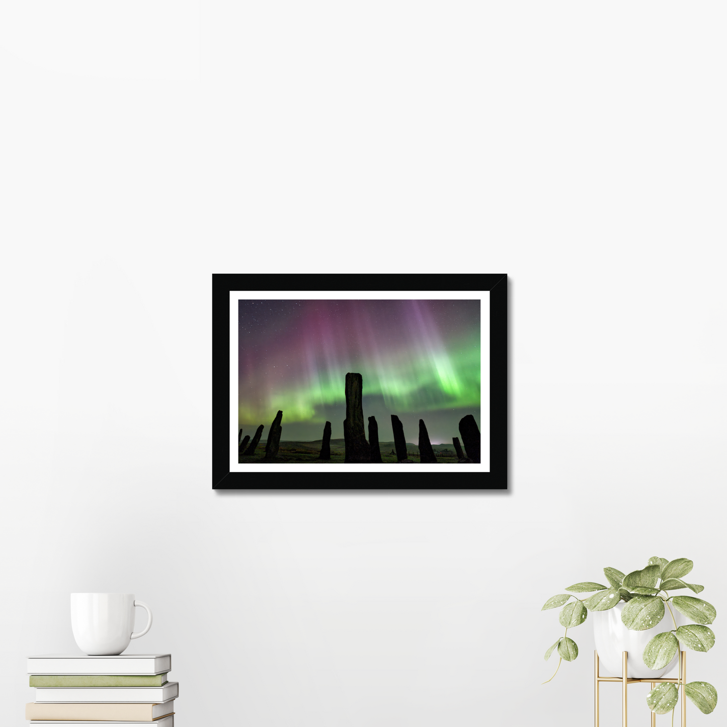 Callanish  Standing Stones and Aurora Framed Print