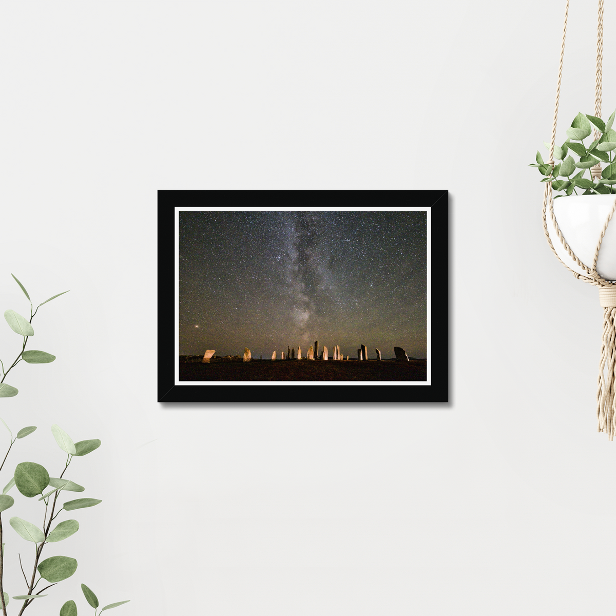 Callanish Standing Stones and the Milky Way Framed Print