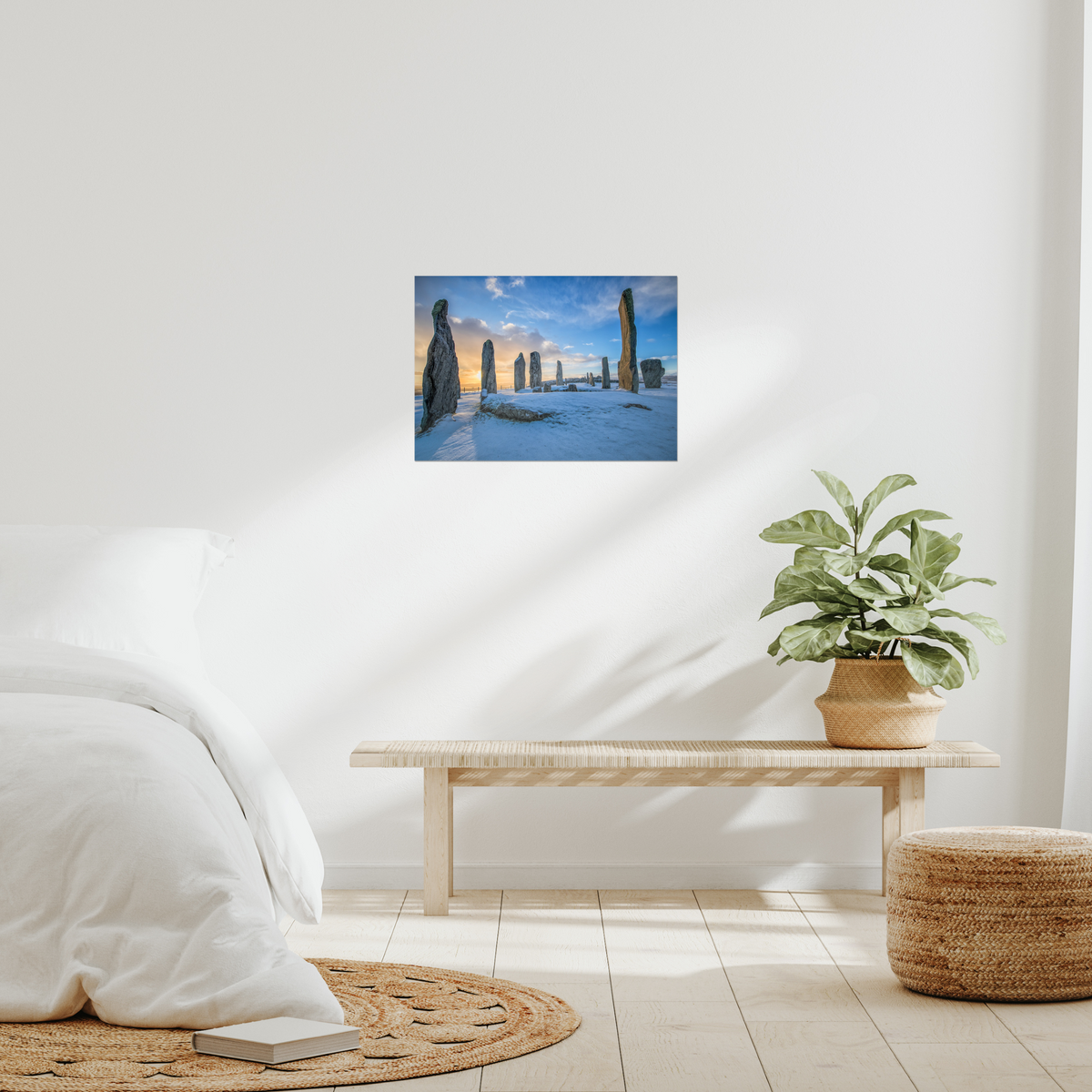 Callanish Standing Stones and winter snowy sunrise - Fine Art Print