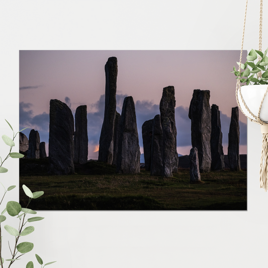 Callanish and the Southern Lunar standstill moon - Fine art print