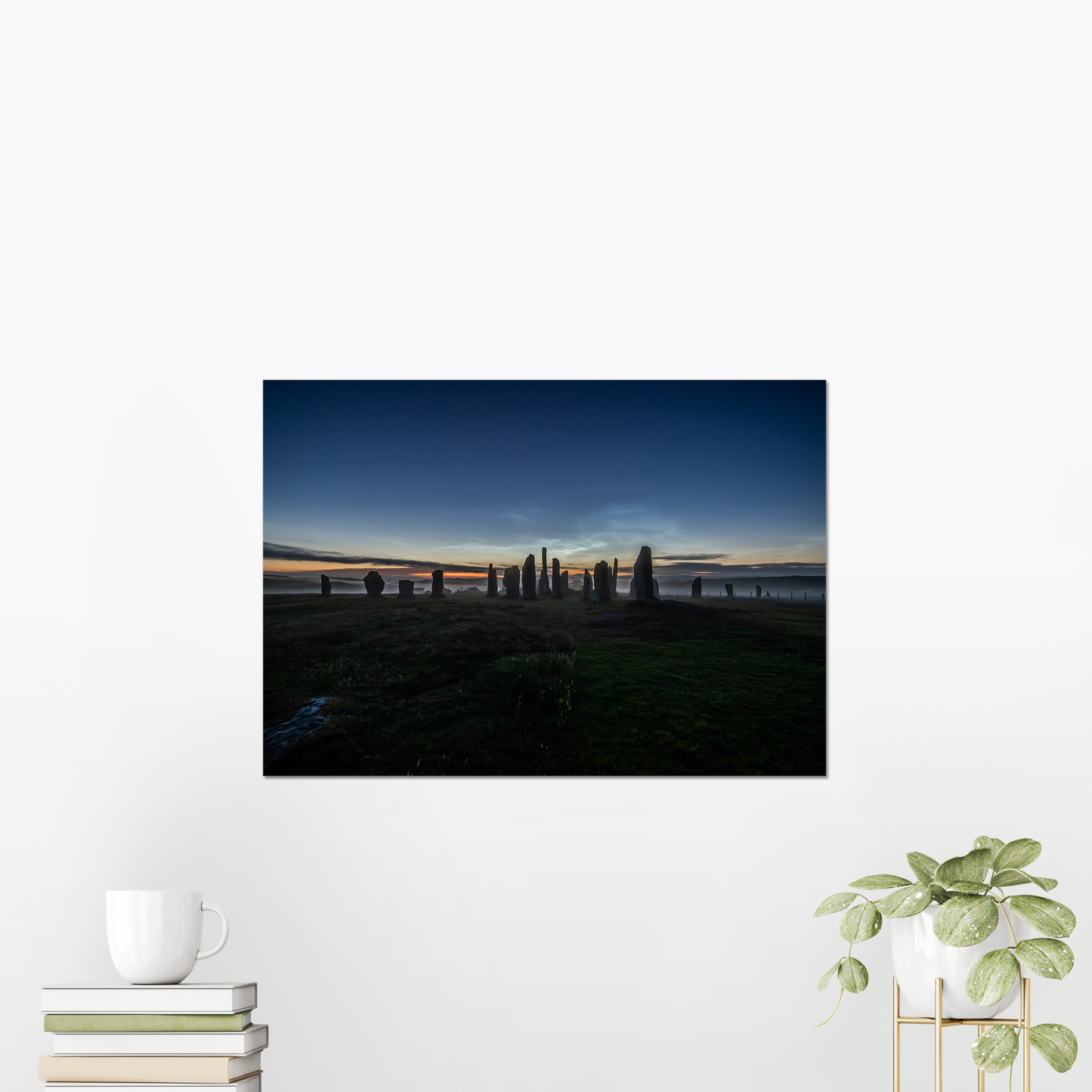Callanish Standing Stones and Noctilucent Clouds Fine Art Print