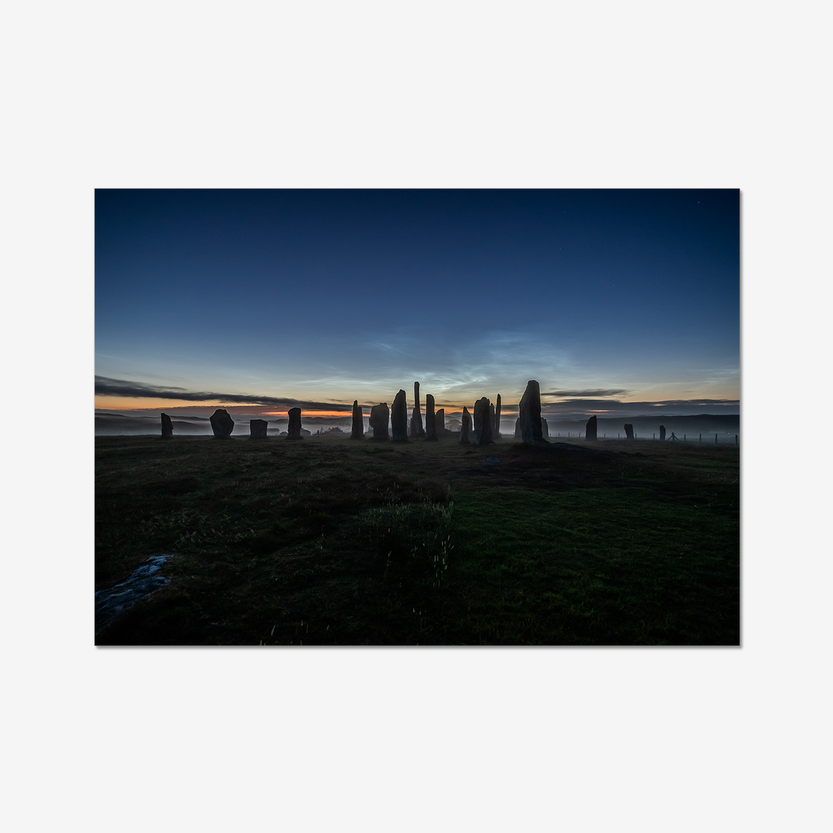 Callanish Standing Stones and Noctilucent Clouds Fine Art Print