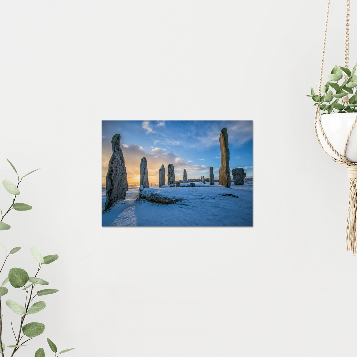 Callanish Standing Stones and winter snowy sunrise - Fine Art Print