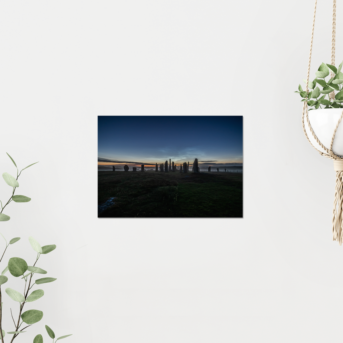 Callanish Standing Stones and Noctilucent Clouds Fine Art Print