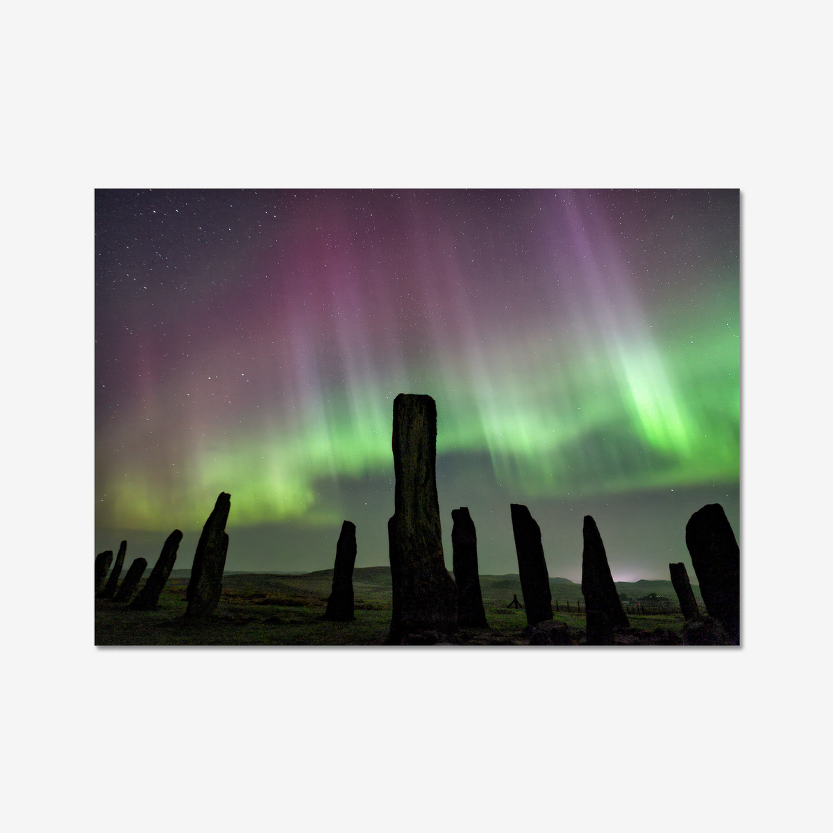 Callanish Standing Stones and Aurora Canvas Print