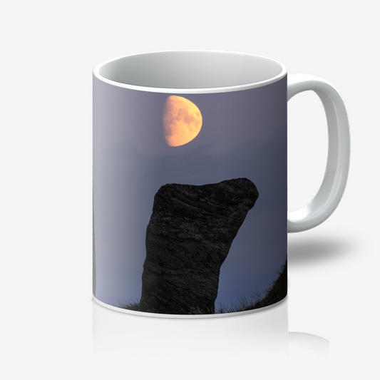 Callanish Standing Stones and low Southern moon - mug