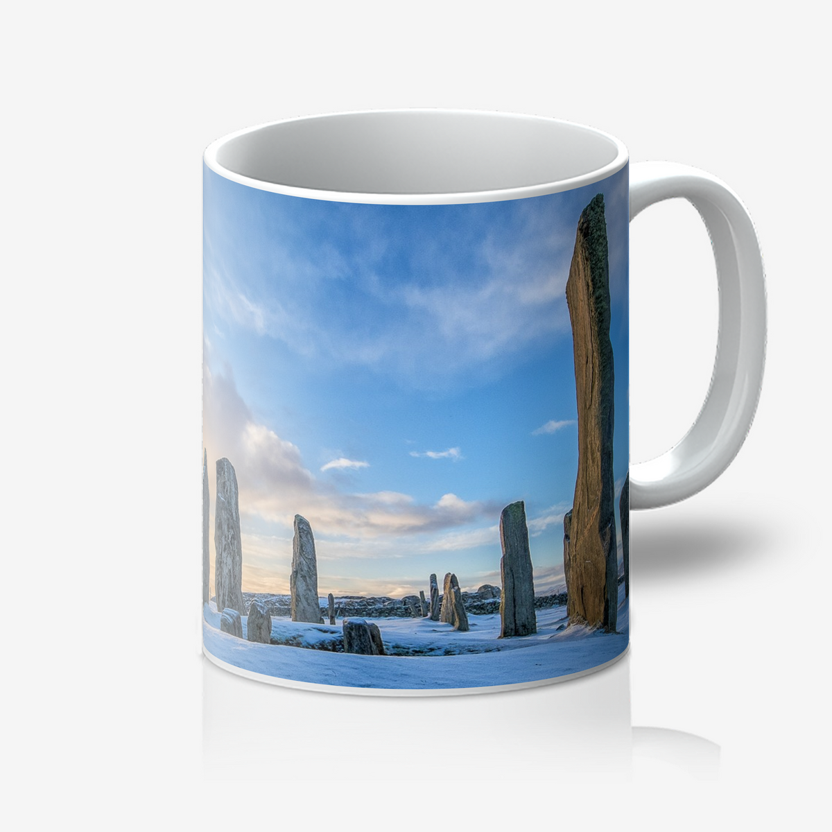 Callanish Standing Stones and winter snowy sunrise - Mug